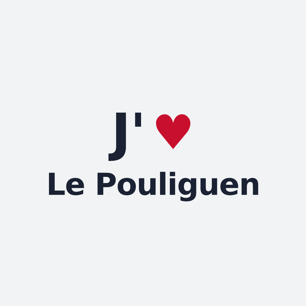 Poster personnalisé Le Pouliguen — design « J'aime Le Pouliguen » imprimé sur le poster