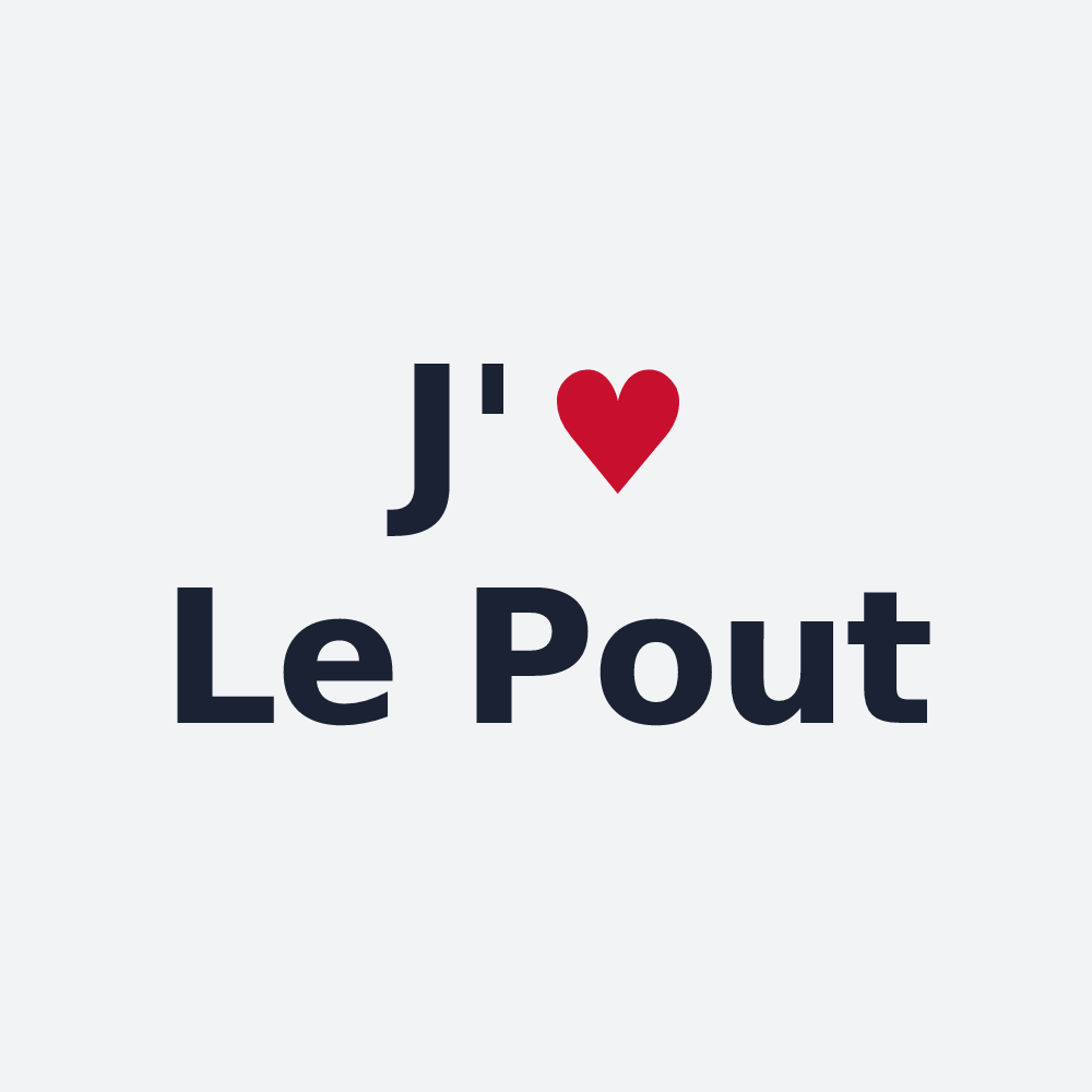 Poster personnalisé Le Pout — design J'aime Le Pout