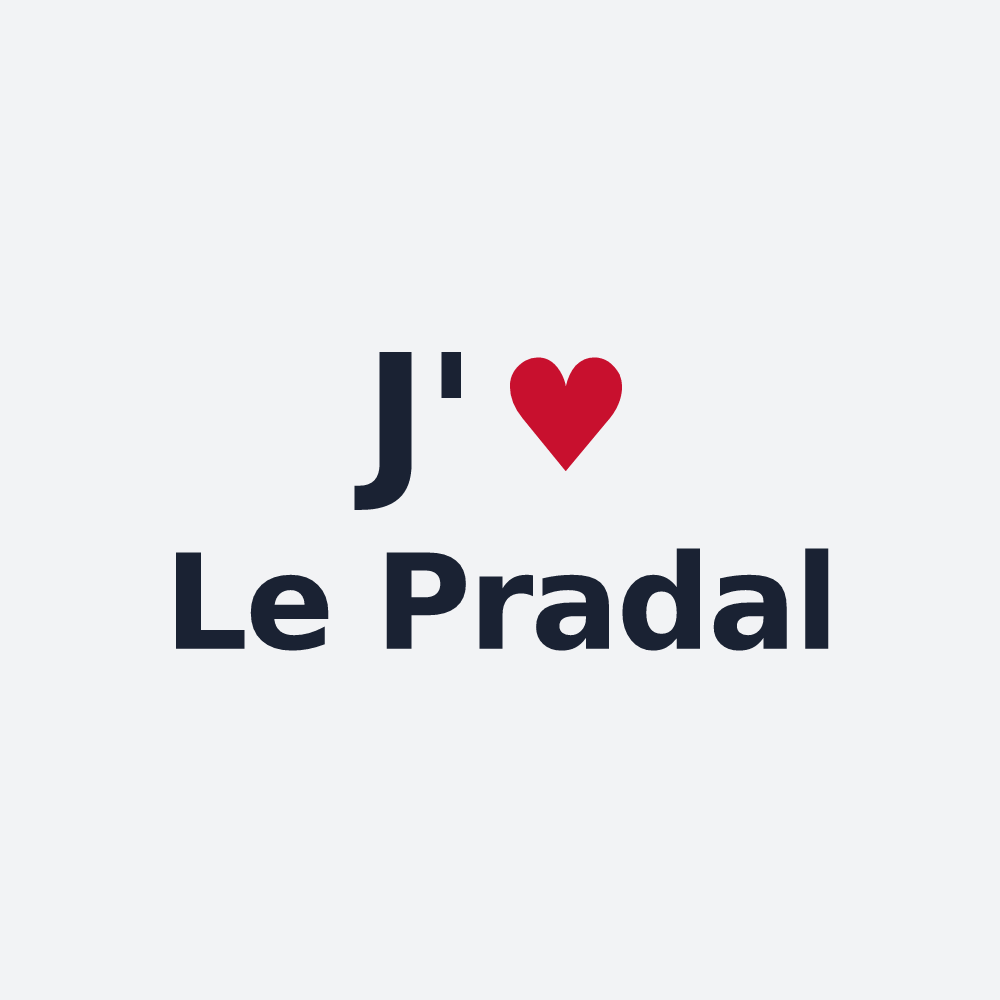 Poster personnalisé Le Pradal — design J'aime Le Pradal