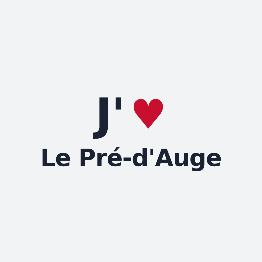 Poster personnalisé Le Pré-d'Auge — design J'aime Le Pré-d'Auge