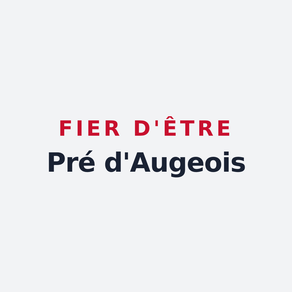 Poster « Fier d'être Pré d'Augeois » — design pour Le Pré-d'Auge