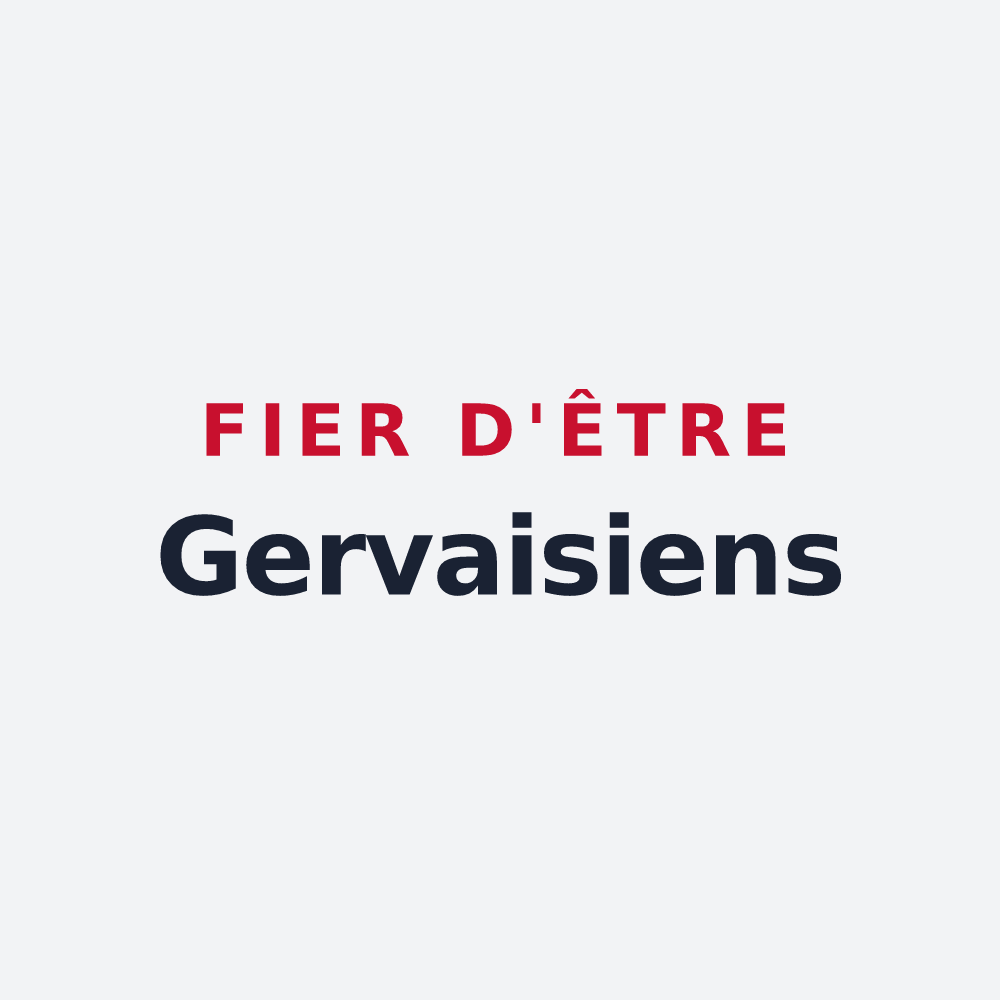 Poster « Fier d'être Gervaisiens » — design pour Le Pré-Saint-Gervais