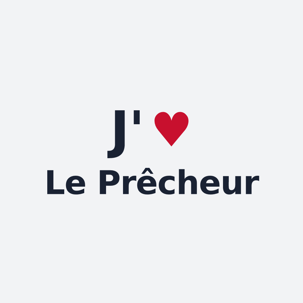 Poster personnalisé Le Prêcheur — design J'aime Le Prêcheur