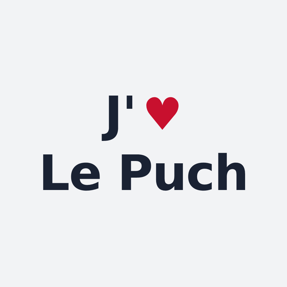 Poster personnalisé Le Puch — design J'aime Le Puch