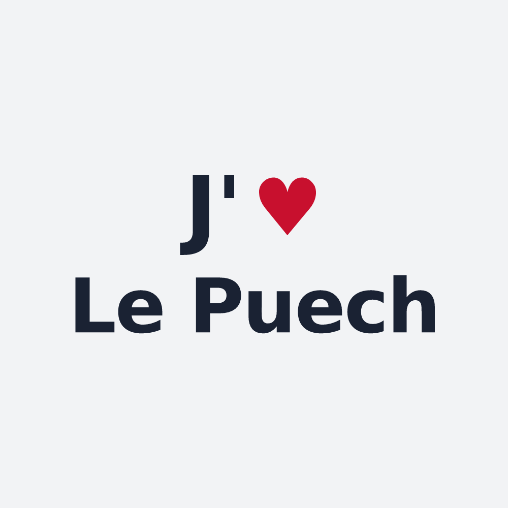 Poster personnalisé Le Puech — design J'aime Le Puech