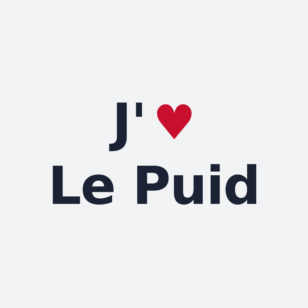 Poster personnalisé Le Puid — design J'aime Le Puid