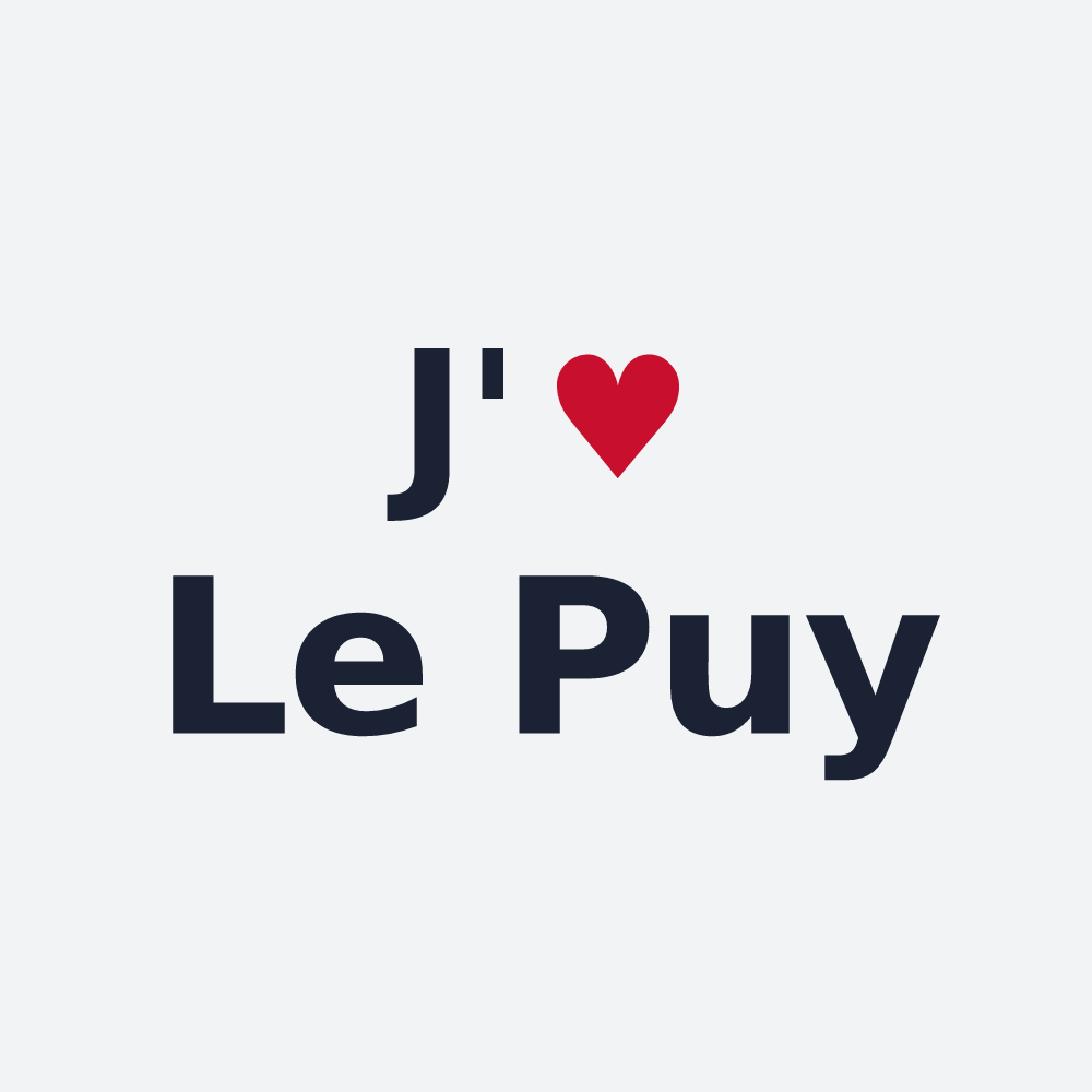 Poster personnalisé Le Puy — design J'aime Le Puy