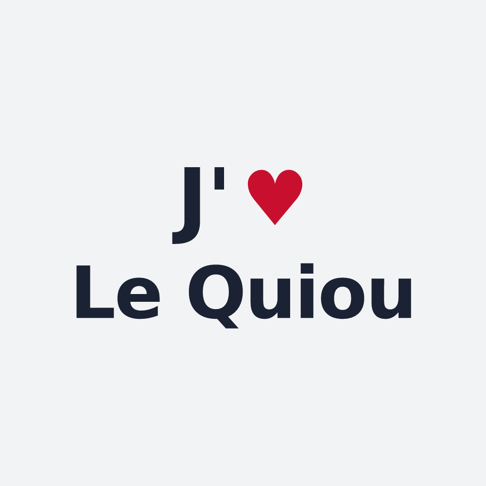 Poster personnalisé Le Quiou — design J'aime Le Quiou