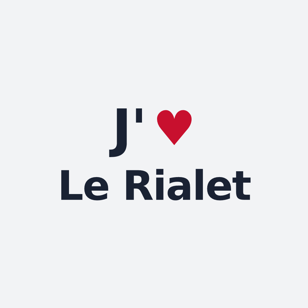 Poster personnalisé Le Rialet — design « J'aime Le Rialet » imprimé sur le poster