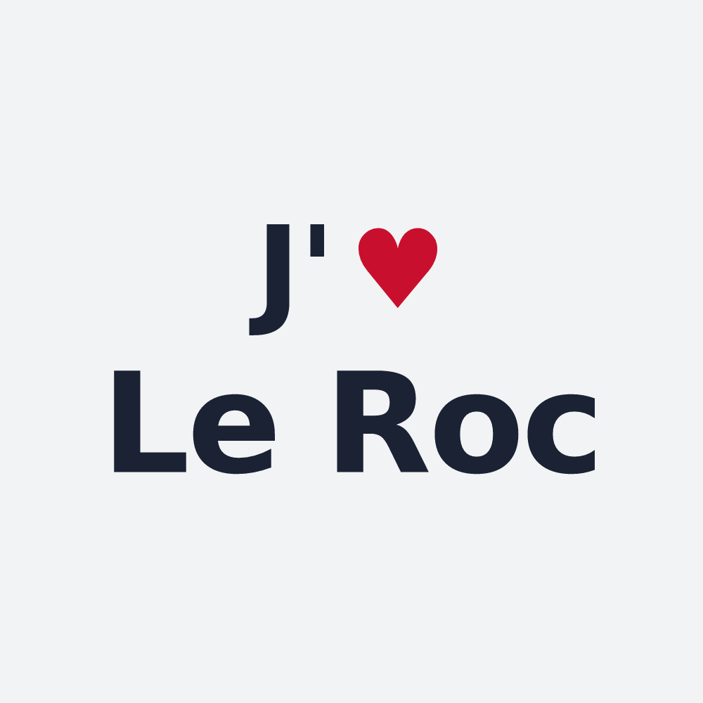 Poster personnalisé Le Roc — design J'aime Le Roc