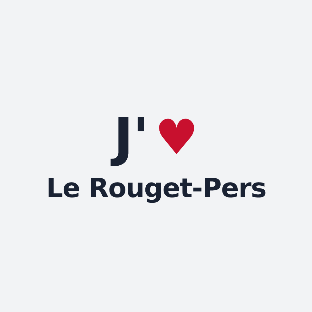 Poster personnalisé Le Rouget-Pers — design J'aime Le Rouget-Pers