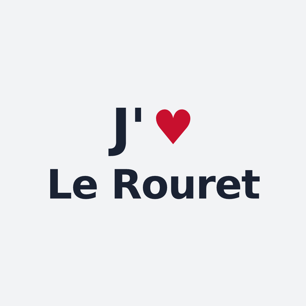Poster personnalisé Le Rouret — design J'aime Le Rouret