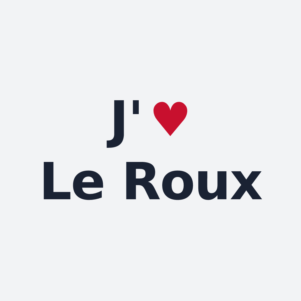 Poster personnalisé Le Roux — design J'aime Le Roux