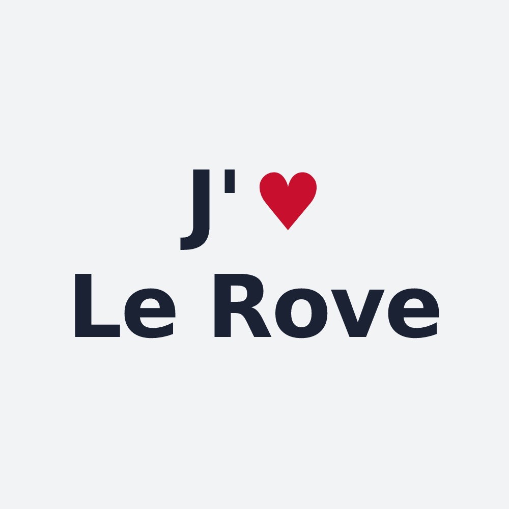 Poster personnalisé Le Rove — design J'aime Le Rove