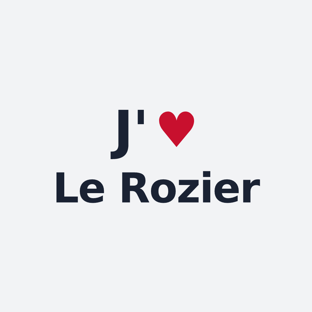 Poster personnalisé Le Rozier — design « J'aime Le Rozier » imprimé sur le poster