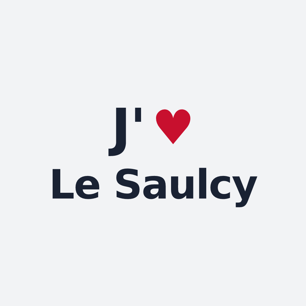Poster personnalisé Le Saulcy — design J'aime Le Saulcy