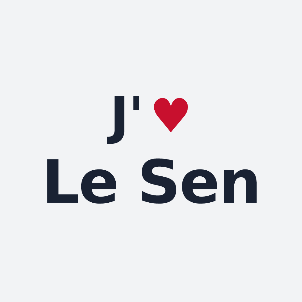 Poster personnalisé Le Sen — design J'aime Le Sen