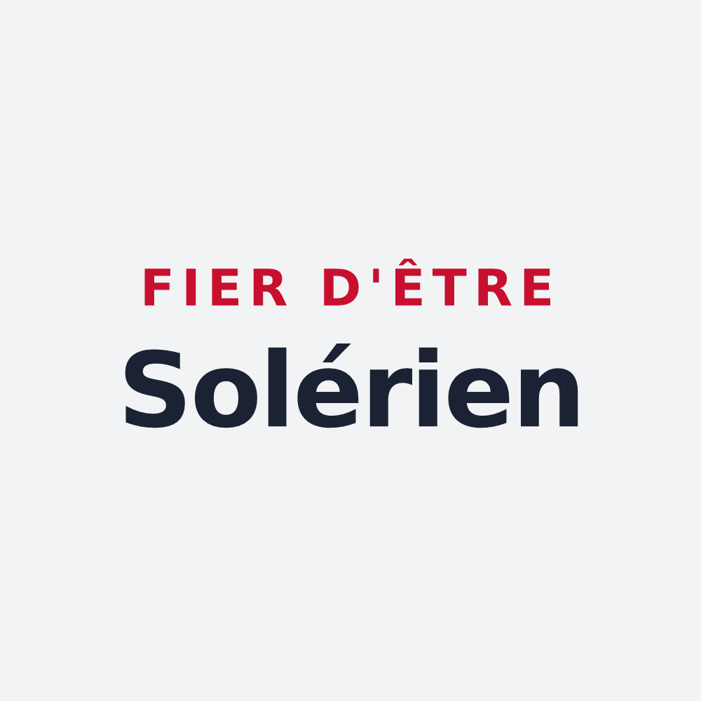 Poster « Fier d'être Solérien » — design pour Le Soler