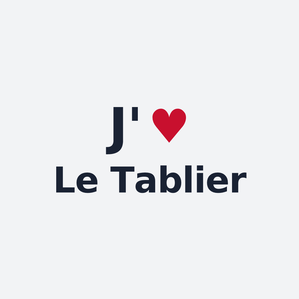 Poster personnalisé Le Tablier — design J'aime Le Tablier