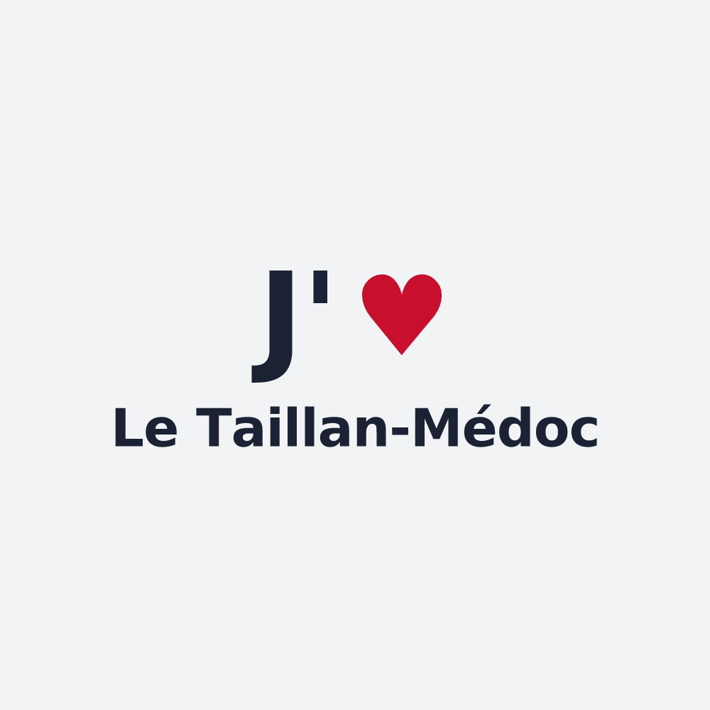 Poster personnalisé Le Taillan-Médoc — design J'aime Le Taillan-Médoc