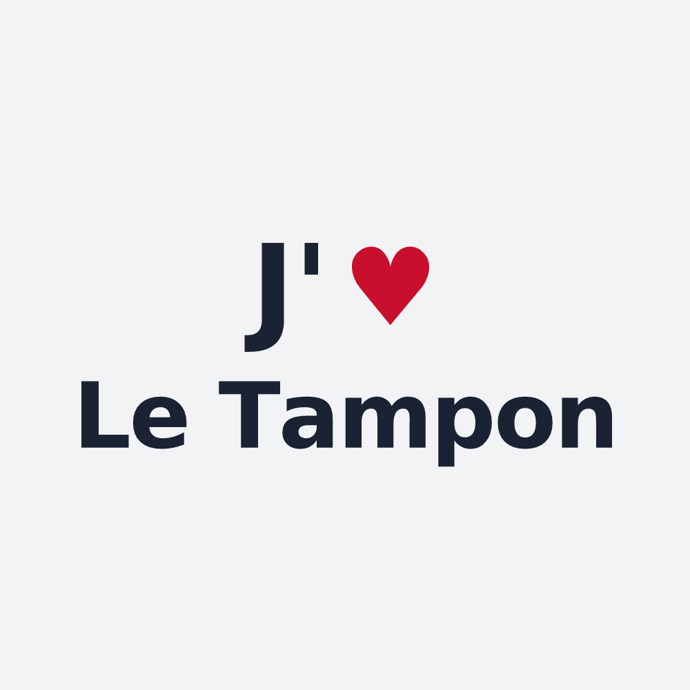 Poster personnalisé Le Tampon — design J'aime Le Tampon