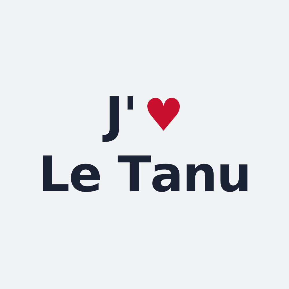 Poster personnalisé Le Tanu — design J'aime Le Tanu