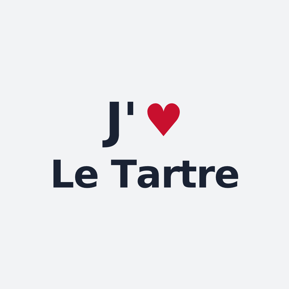 Poster personnalisé Le Tartre — design J'aime Le Tartre