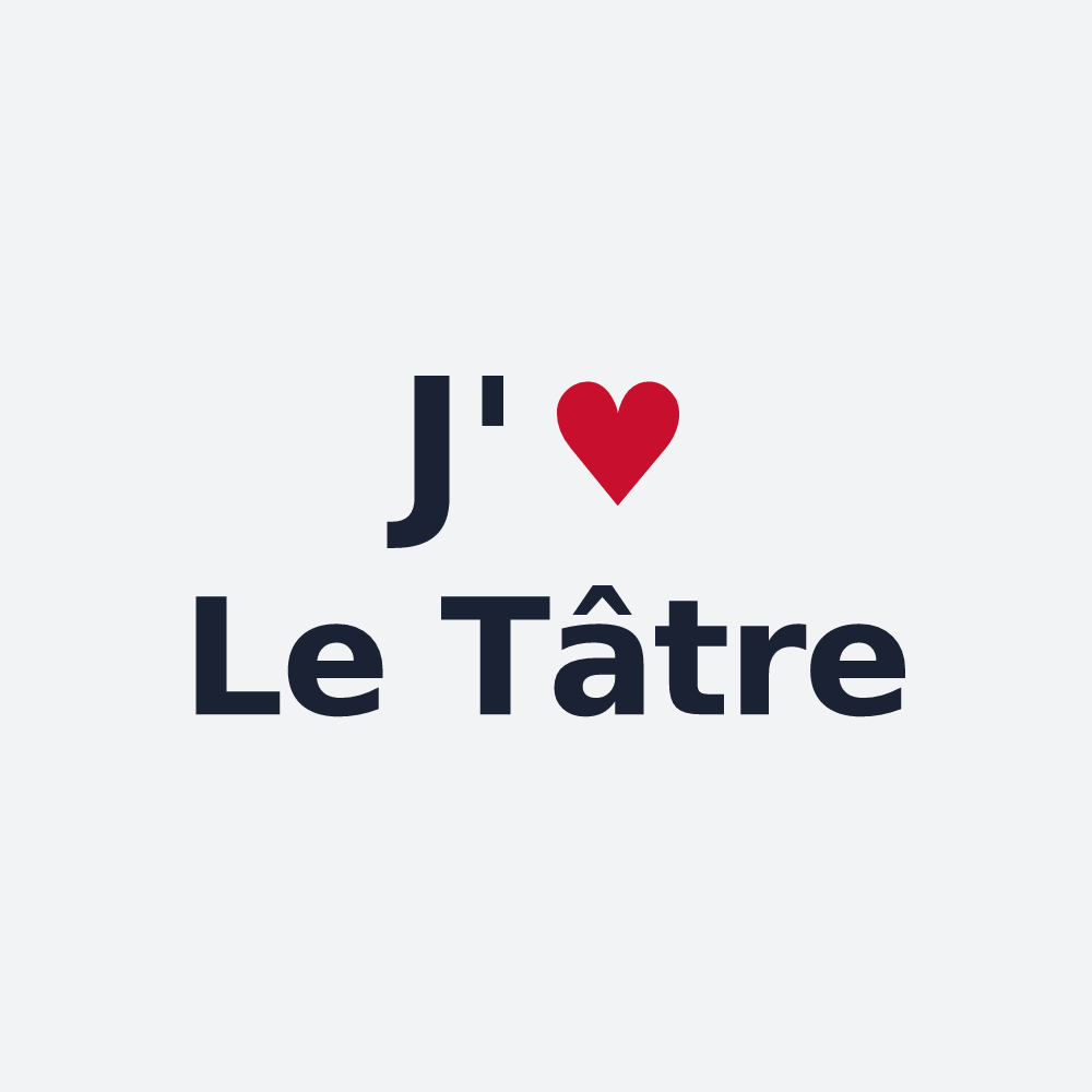 Poster personnalisé Le Tâtre — design J'aime Le Tâtre