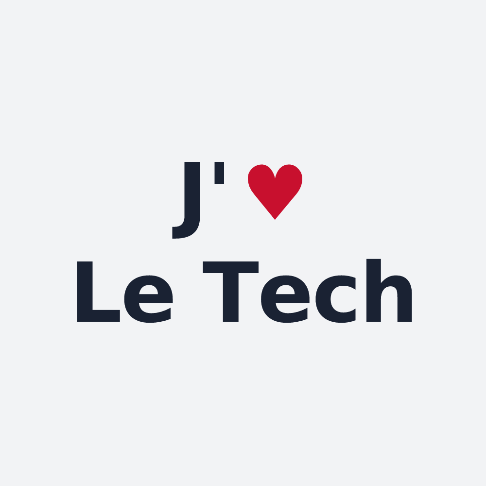 Poster personnalisé Le Tech — design J'aime Le Tech
