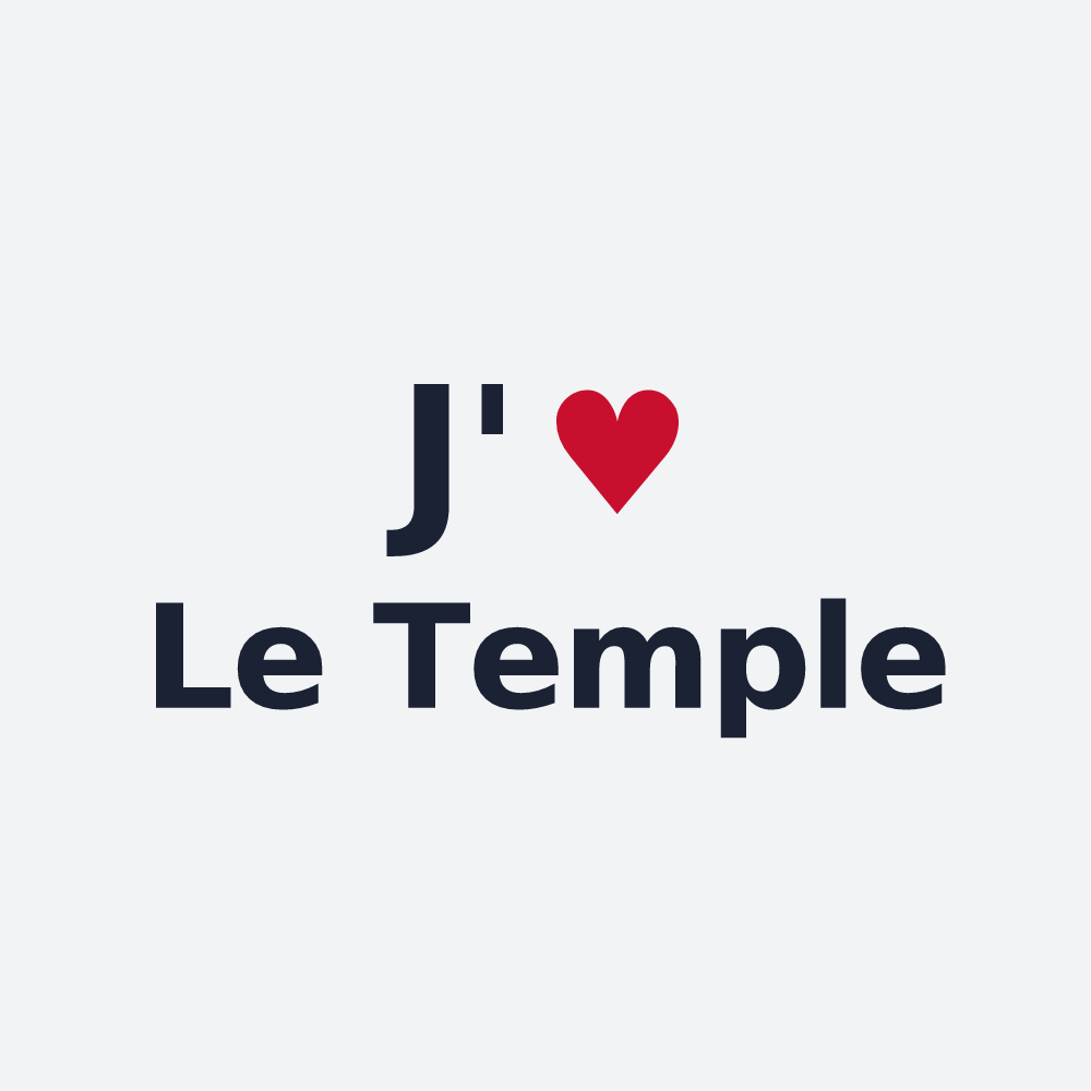 Poster personnalisé Le Temple — design J'aime Le Temple