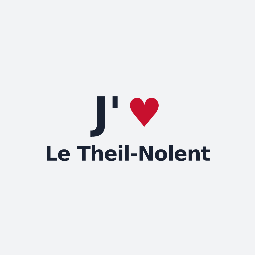 Poster personnalisé Le Theil-Nolent — design J'aime Le Theil-Nolent