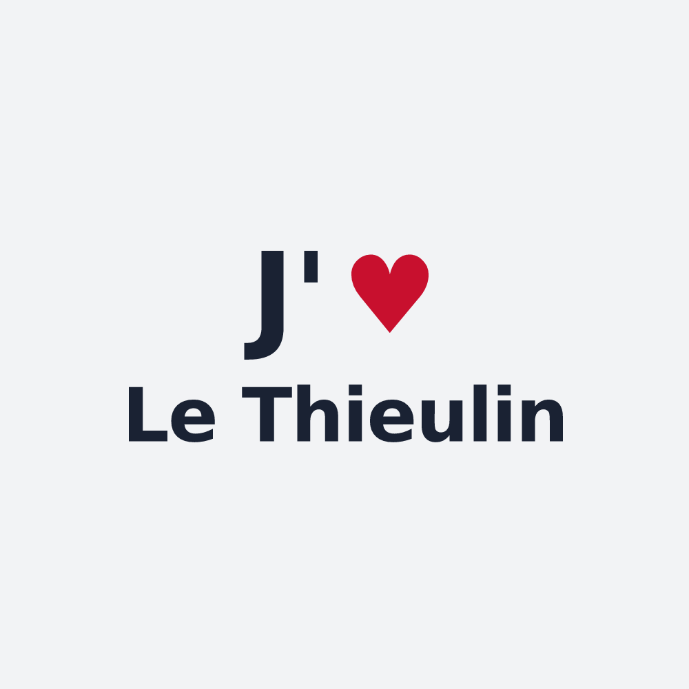 Poster personnalisé Le Thieulin — design « J'aime Le Thieulin » imprimé sur le poster