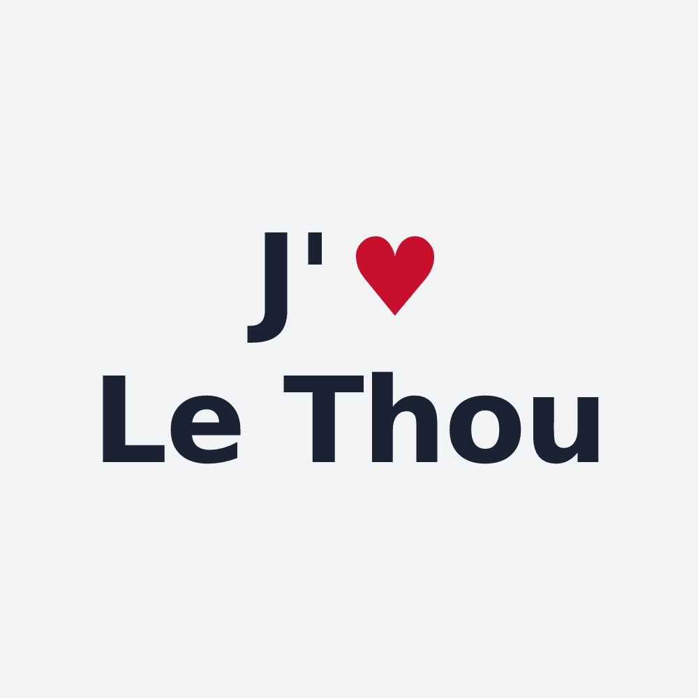 Poster personnalisé Le Thou — design J'aime Le Thou
