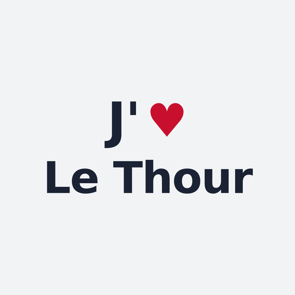 Poster personnalisé Le Thour — design J'aime Le Thour