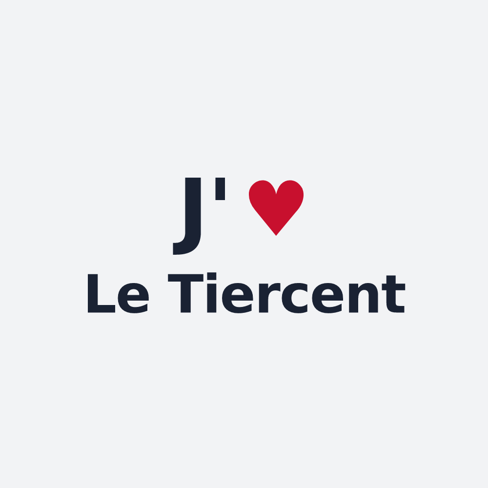 Poster personnalisé Le Tiercent — design J'aime Le Tiercent