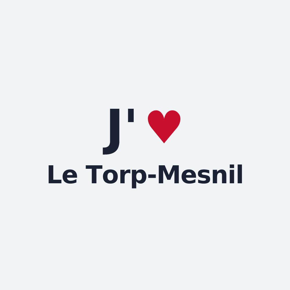 Poster personnalisé Le Torp-Mesnil — design J'aime Le Torp-Mesnil