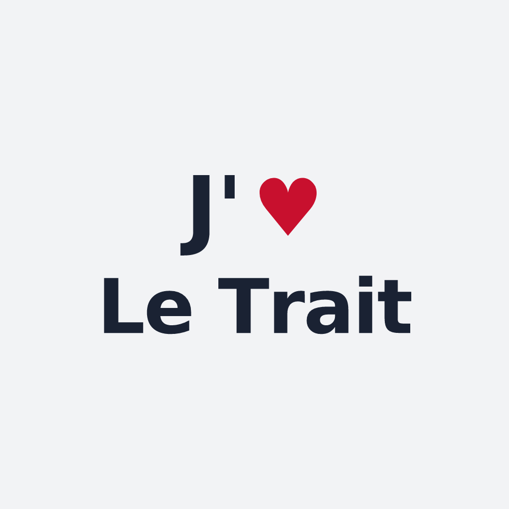 Poster personnalisé Le Trait — design J'aime Le Trait
