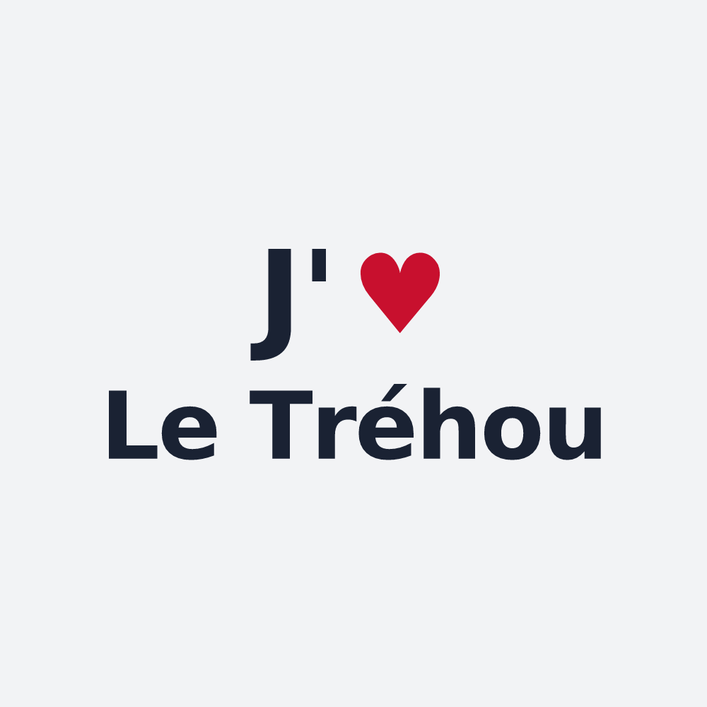 Poster personnalisé Le Tréhou — design « J'aime Le Tréhou » imprimé sur le poster