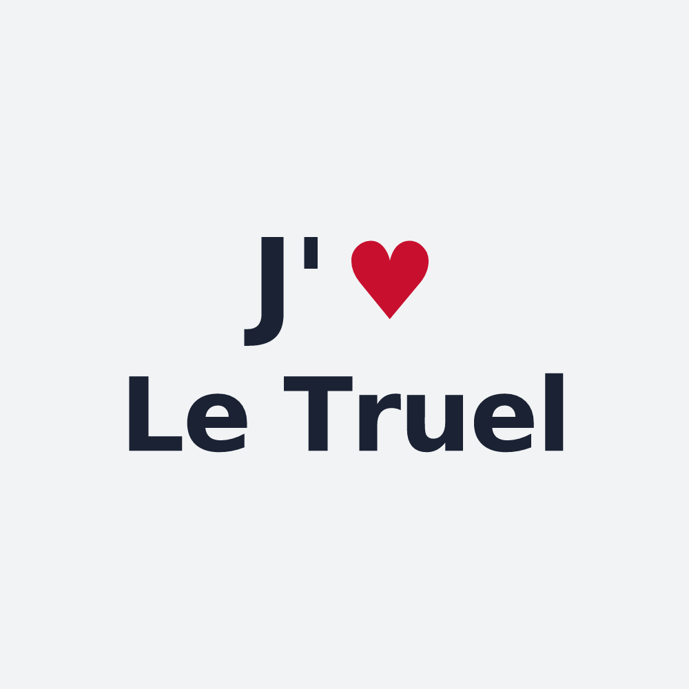 Poster personnalisé Le Truel — design J'aime Le Truel
