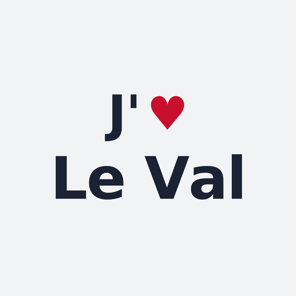 Poster personnalisé Le Val — design J'aime Le Val