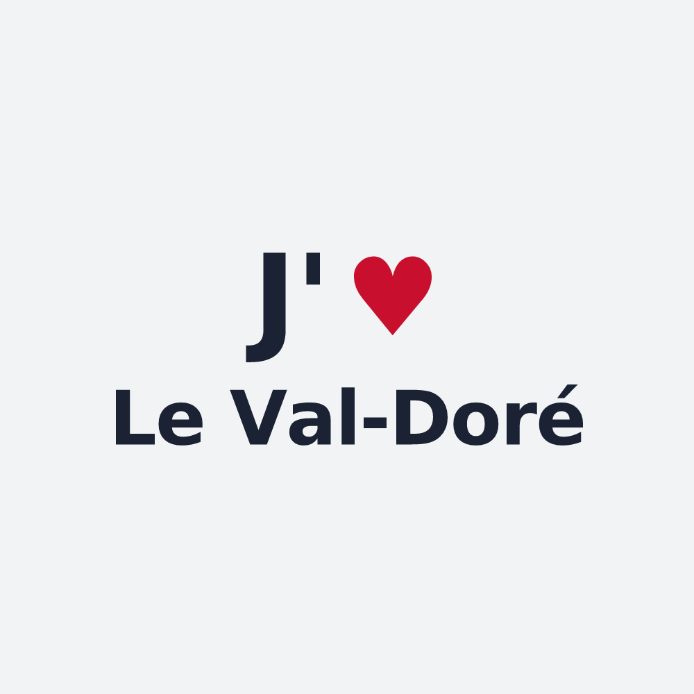 Poster personnalisé Le Val-Doré — design J'aime Le Val-Doré
