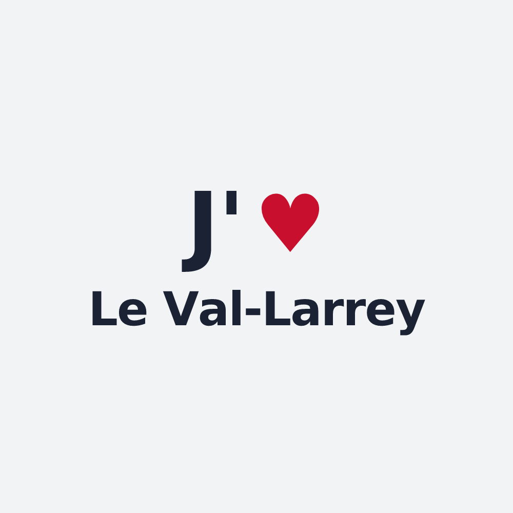 Poster personnalisé Le Val-Larrey — design J'aime Le Val-Larrey