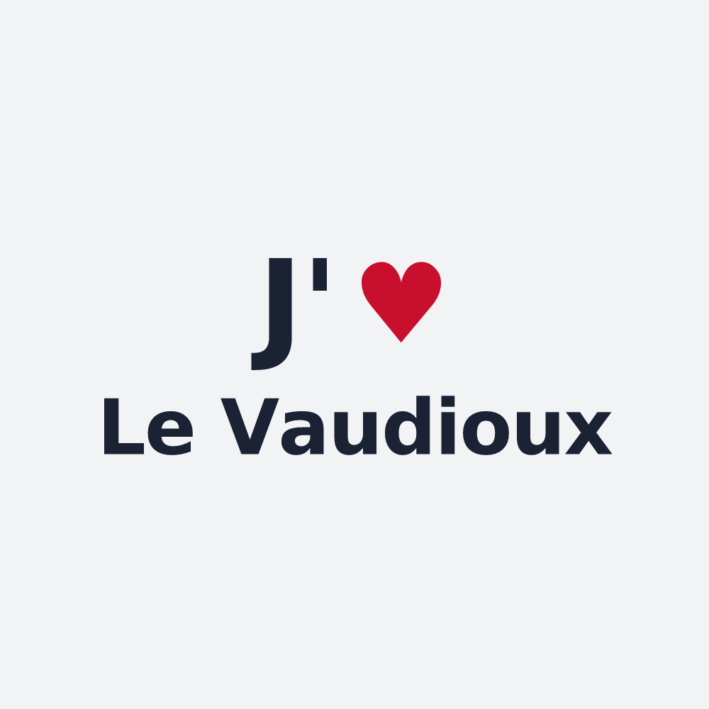 Poster personnalisé Le Vaudioux — design J'aime Le Vaudioux