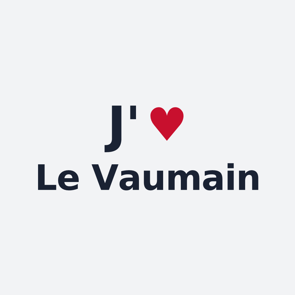 Poster personnalisé Le Vaumain — design J'aime Le Vaumain
