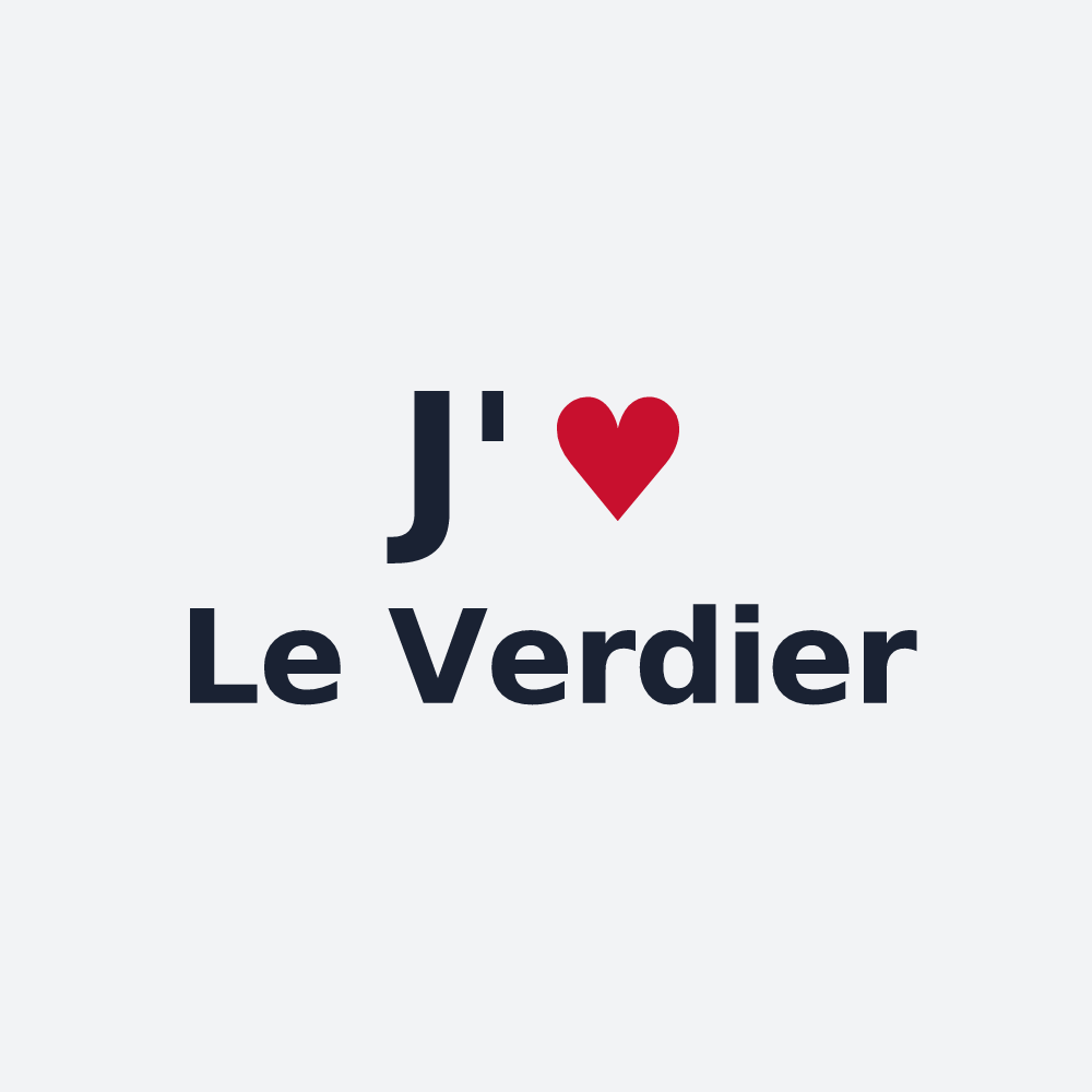 Poster personnalisé Le Verdier — design J'aime Le Verdier