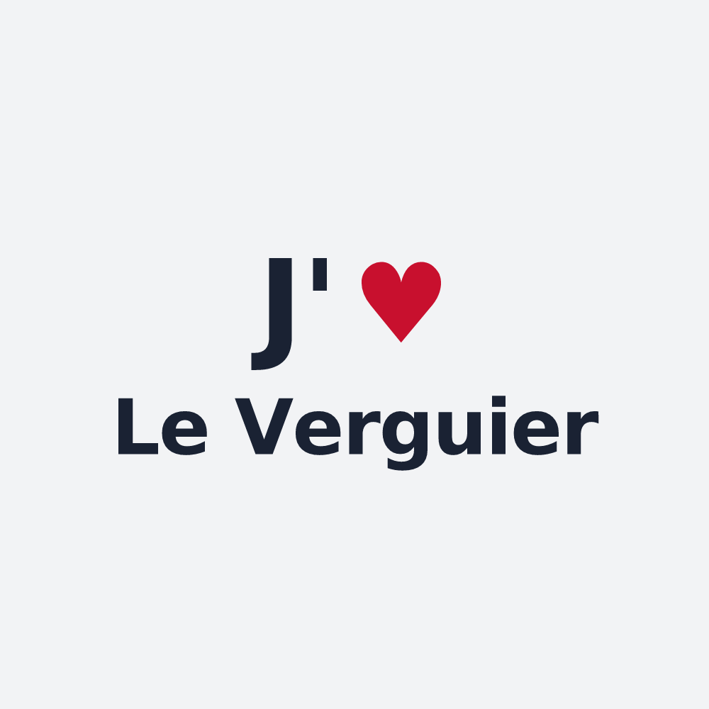 Poster personnalisé Le Verguier — design « J'aime Le Verguier » imprimé sur le poster