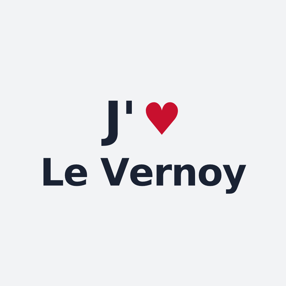Poster personnalisé Le Vernoy — design J'aime Le Vernoy