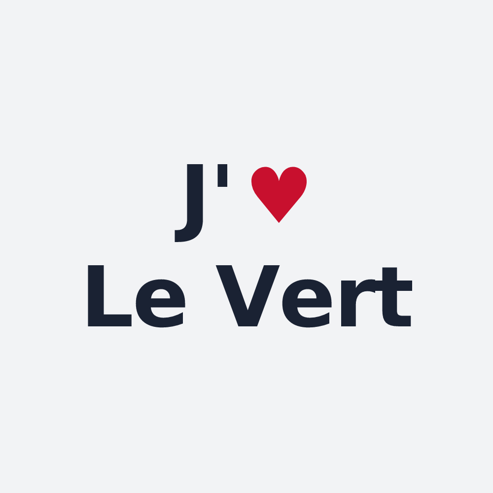 Poster personnalisé Le Vert — design J'aime Le Vert