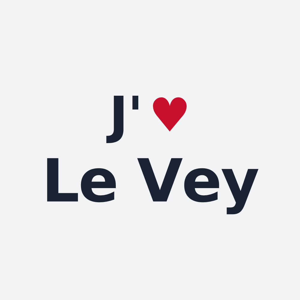 Poster personnalisé Le Vey — design J'aime Le Vey