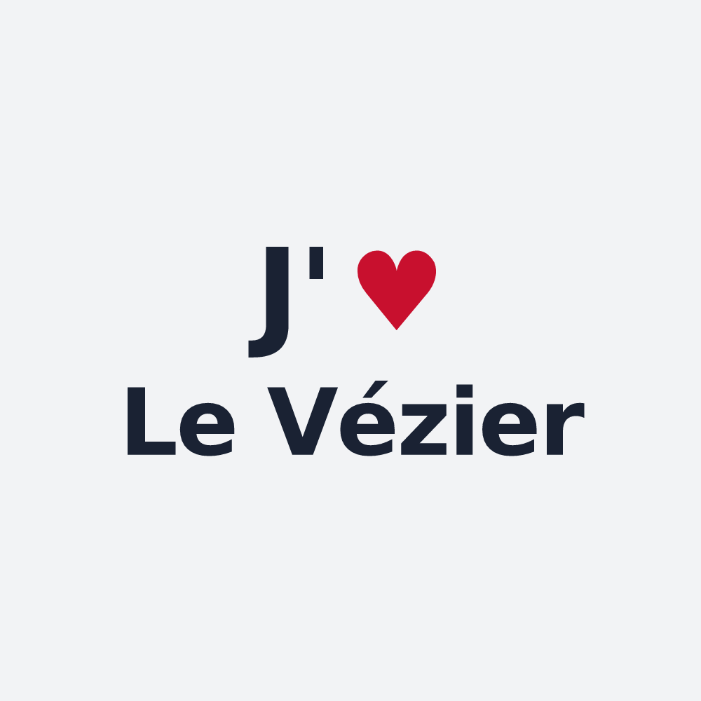 Poster personnalisé Le Vézier — design J'aime Le Vézier